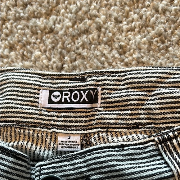 Roxy Black and White Striped Women's Shorts - Picture 2 of 10